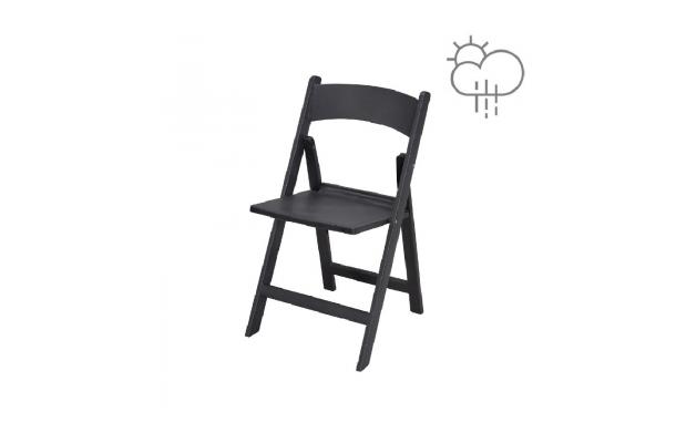 Klapstoel zwart - PVC