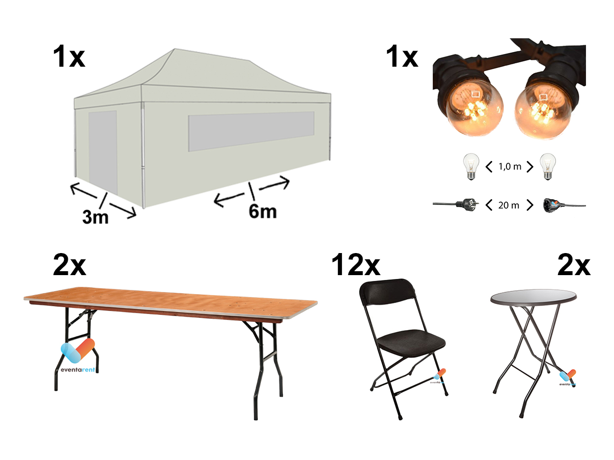 Tentenpakket 12 pers. basic