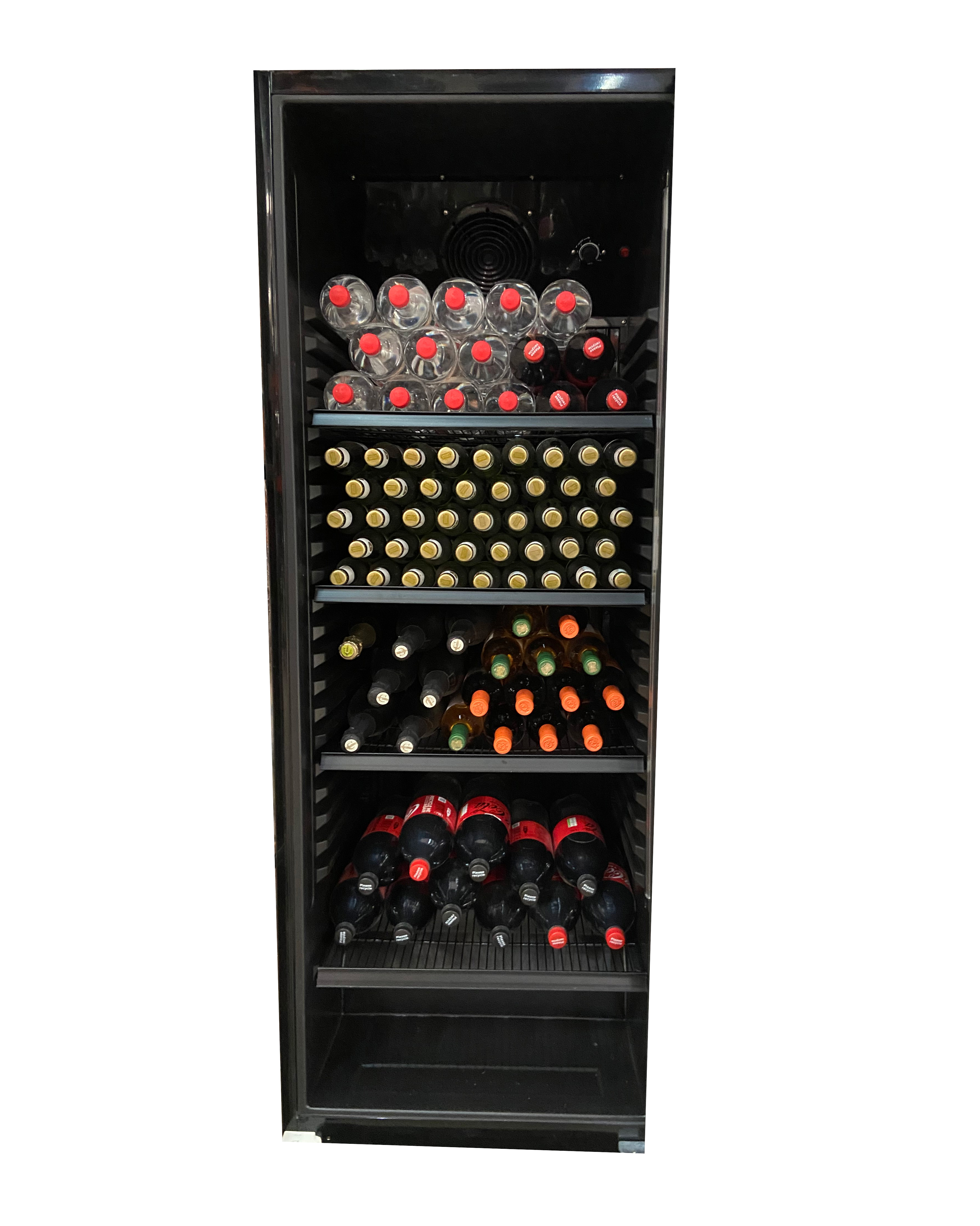 Frigo hoog- Display Zwart (360l )