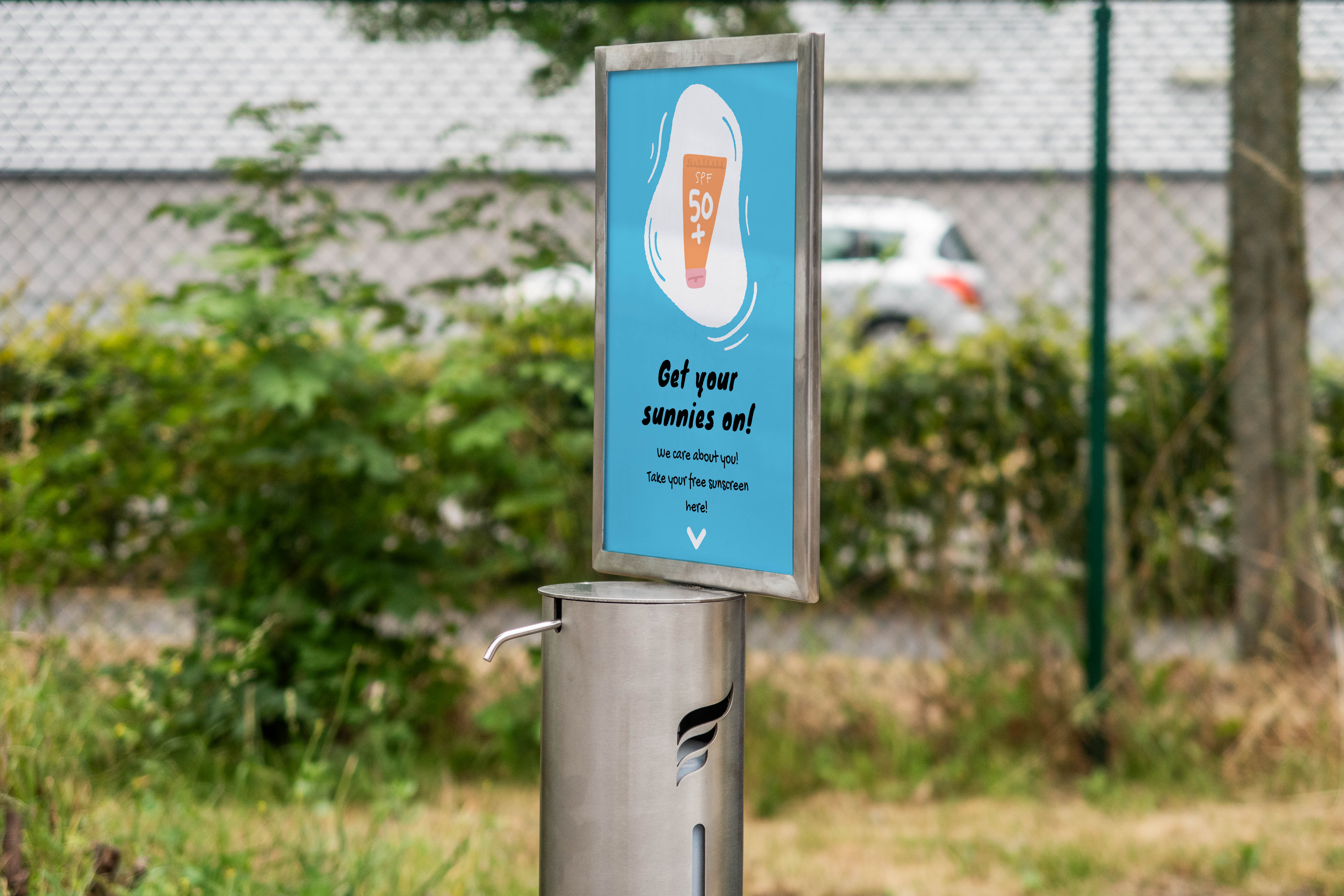 Zonnecrème dispenser Staand RVS voetpedaal 2l