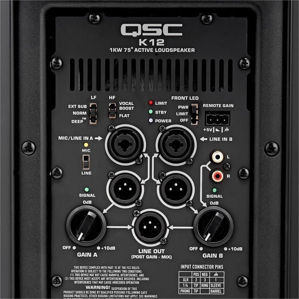 Actieve speaker 2000 watt QSC K12.2 - 12 inch